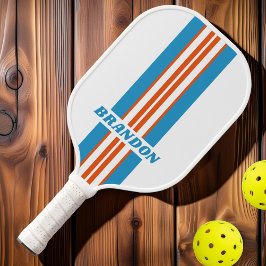Zomer nostagische Rally Strepen met Naam Pickleball Paddle