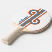 Zomer nostalgie loop met naam tafeltennisbatje (Voorkant Gekanteld)