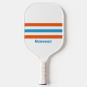 Zomer nostalgie over het strepen van de naam pickleball paddle (Achterkant)