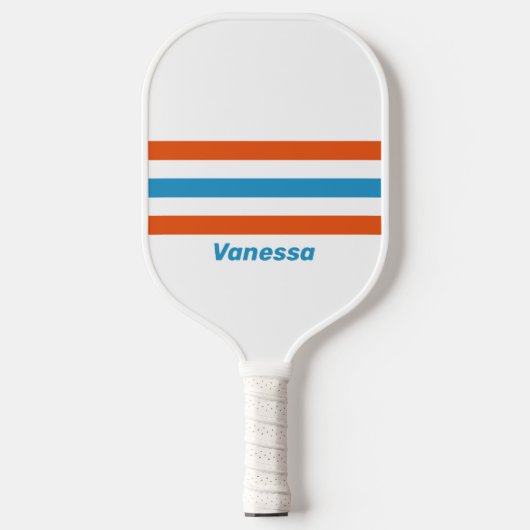 Zomer nostalgie over het strepen van de naam pickleball paddle (Voorkant)