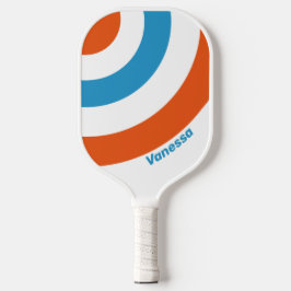 Zomer Nostalgische Cirkel Streep met Naam Pickleball Paddle