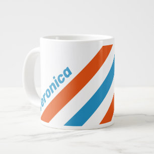 Zomer Nostalgische Strepen met Naam Grote Koffiekop