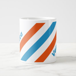 Zomer Nostalgische Strepen met Naam Grote Koffiekop