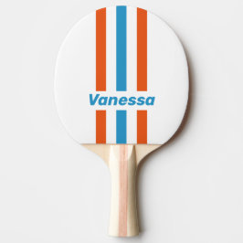 Zomer Nostalgische Strepen met Naam Tafeltennisbatje