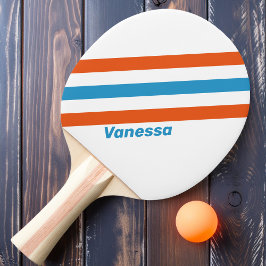 Zomer Nostalgische Strepen met Naam Tafeltennisbatje