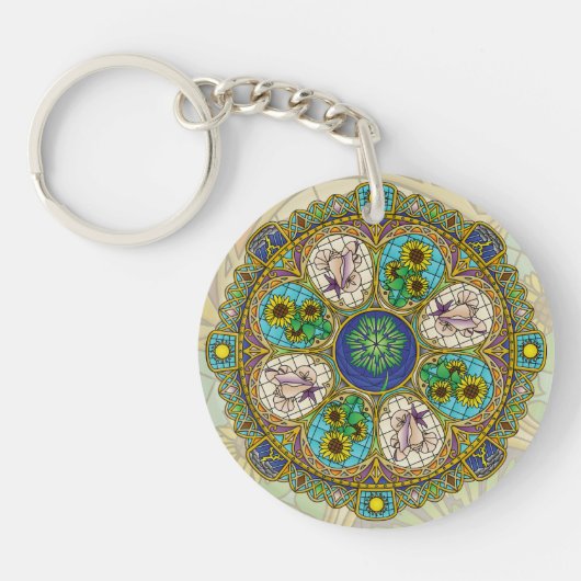 Zomer Nouveau Acryl Sleutelhanger (Voorkant)