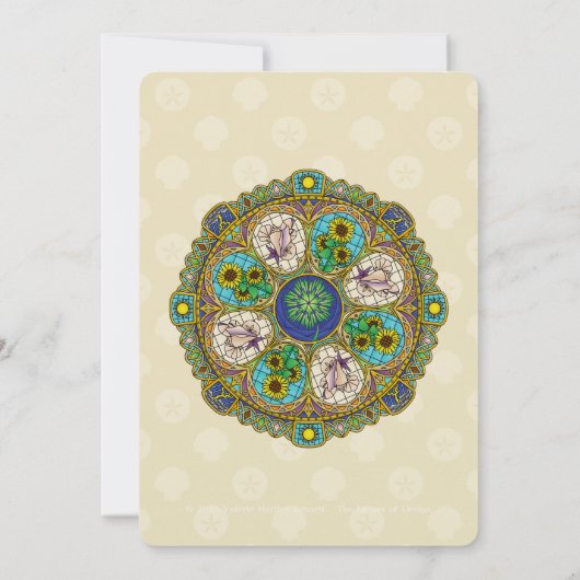 Zomer Nouveau Feestuitnodiging Kaart (Achterkant)