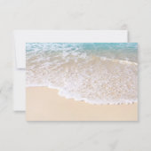 Zomer oceaan golven tropische strand bruiloft RSVP kaartje (Achterkant)