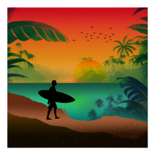 Zomer oceaan paradijs perfect poster