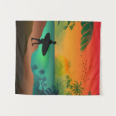 Zomer oceaan paradijs wandkleed (Voorkant (horizontaal))