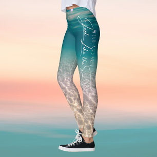 Zomer Oceaan Strand "Wild en Vrij" Leggings