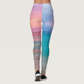 Zomer Oceaan Zonsondergang Leggings (Achterkant)