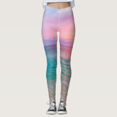 Zomer Oceaan Zonsondergang Leggings (Voorkant)