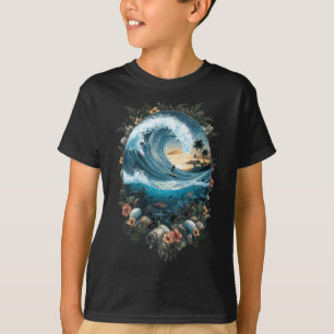 Zomer Oceaangolf Surfen Tropisch Strand Rif T-shirt