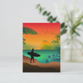 Zomer oceaanparadijs briefkaart (Staand voorkant)