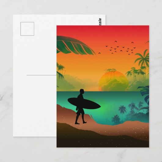 Zomer oceaanparadijs briefkaart (Voorkant / Achterkant)