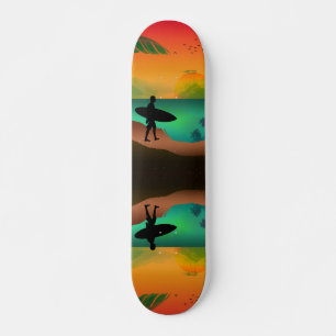 Zomer oceaanparadijs persoonlijk skateboard