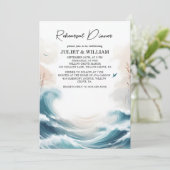 Zomer Ocean Beach Bestemming repetitie diner Kaart (Staand voorkant)