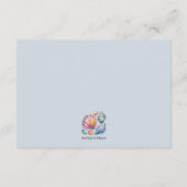 Zomer Ocean Beach Bruiloft Eenvoudige details Informatiekaartje (Achterkant)