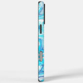 Zomer Ocean Blue Kleurrijke Abstracte Marmeren Tex Case-Mate iPhone Case (Achterkant / Rechts)