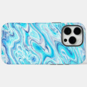 Zomer Ocean Blue Kleurrijke Abstracte Marmeren Tex Case-Mate iPhone Case (Achterkant (horizontaal))