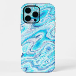 Zomer Ocean Blue Kleurrijke Abstracte Marmeren Tex iPhone 16 Pro Max Hoesje