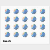 Zomer Ocean Whale Turtle & Lighthouse Ronde Sticker (Vel)