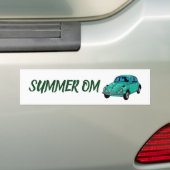 Zomer OM Blauwe hippie Mandala auto bumpersticker (Op auto)