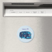 Zomer OM Hippie van Standard, 5,7 cm ronde magneet (Insitu (Vaatwasser))