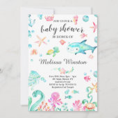 Zomer onder het Zee Baby shower Neutraal Kaart (Voorkant)