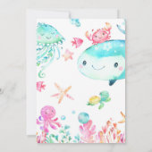Zomer onder het Zee Baby shower Neutraal Kaart (Achterkant)