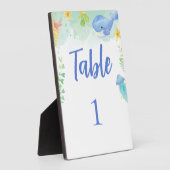 Zomer Onder het Zee Baby shower Tafelnummer Fotoplaat (Zijkant)