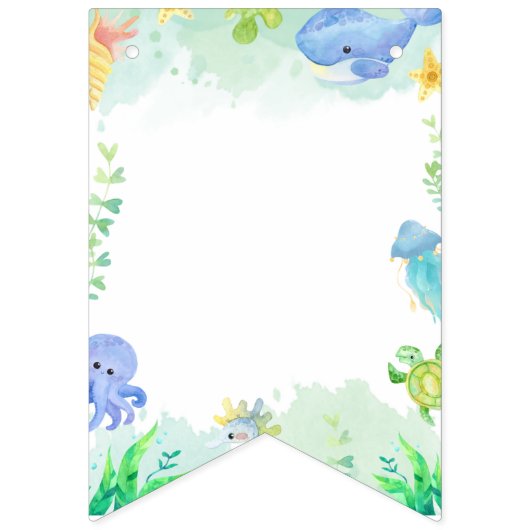 Zomer Onder het Zee Baby shower Vlaggetjes