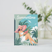 Zomer Ontspanning  Briefkaart (Staand voorkant)