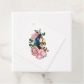 Zomer ontwerp met vogel en roze bloemen. bedankjes labels (In situ)