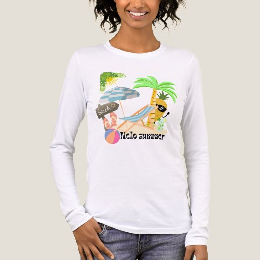 Zomer ontwerp Tri-Blend shirt (Voorkant volledig)