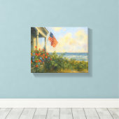  zomer op 4 juli: Amerikaanse onafhankelijkheid Canvas Afdruk (Insitu (Houten vloer))