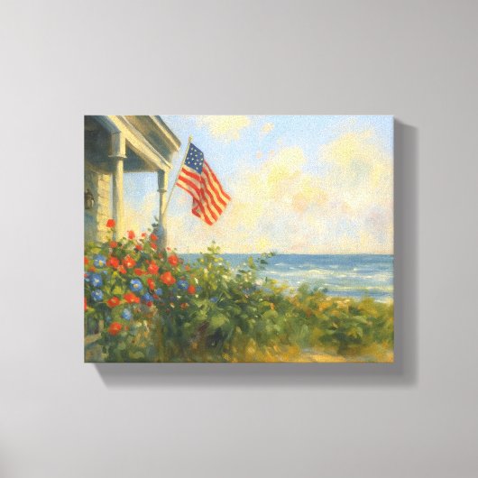  zomer op 4 juli: Amerikaanse onafhankelijkheid Canvas Afdruk (Voorkant)