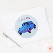Zomer Op Blauw Hippie Auto Mandala auto Sticker (Envelop)