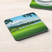 Zomer op de golfbaan bier onderzetter (Linkerzijde)