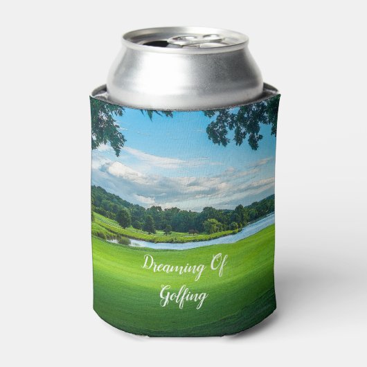 Zomer op de golfbaan blikjeskoeler (Blikje Voorkant)