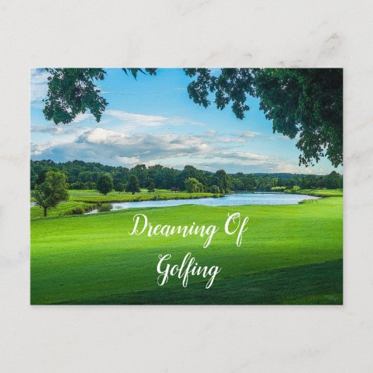 Zomer op de golfbaan briefkaart (Voorkant)