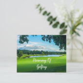 Zomer op de golfbaan briefkaart (Staand voorkant)