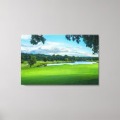 Zomer op de golfbaan canvas afdruk (Voorkant)