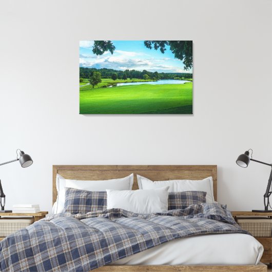 Zomer op de golfbaan canvas afdruk (Insitu (Slaapkamer))