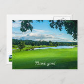 Zomer op de golfbaan dank je briefkaart (Voorkant / Achterkant)