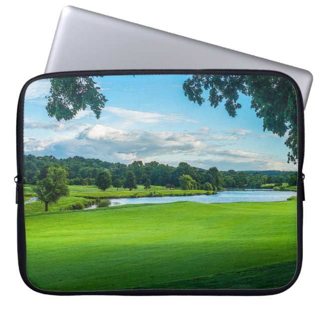 Zomer op de golfbaan laptop sleeve (Voorkant)