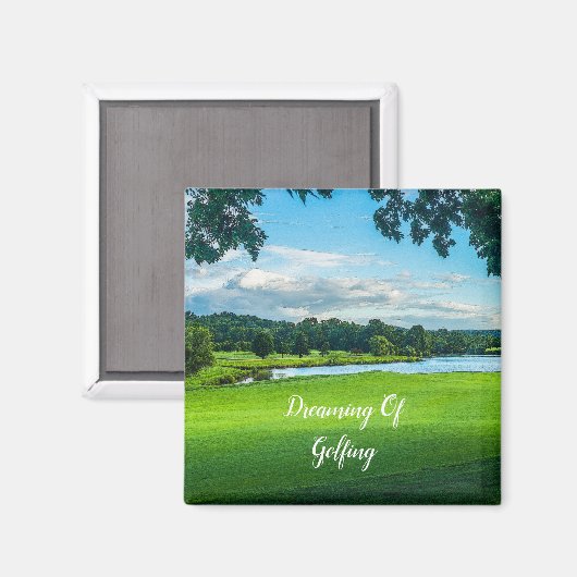 Zomer op de golfbaan magneet (Voorkant / Achterkant)