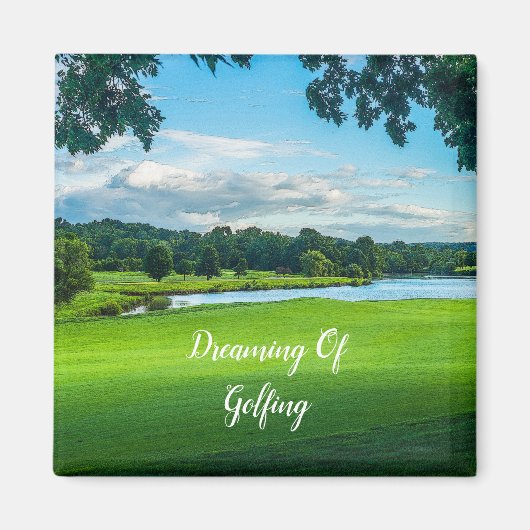 Zomer op de golfbaan magneet (Voorkant)