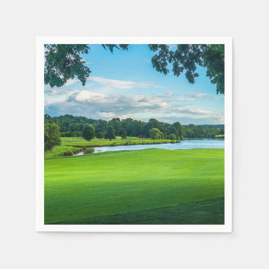 Zomer op de golfbaan servet (Voorkant)